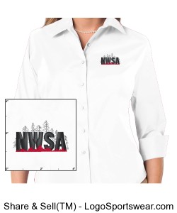 Womens NWSA Stretch Cotton Blend Shirt Design Zoom